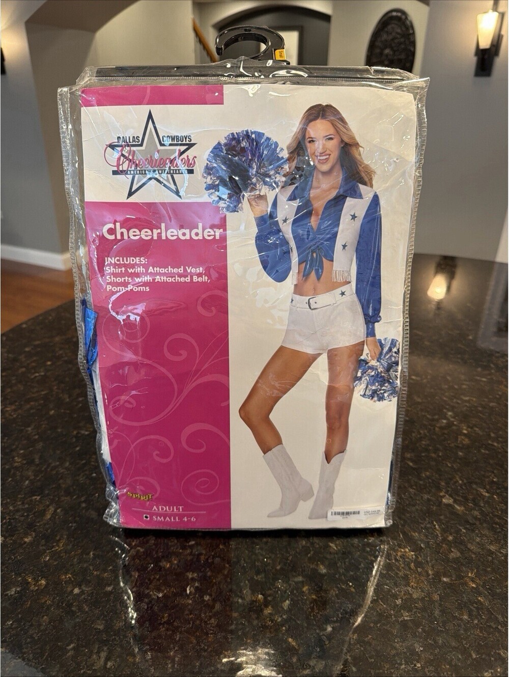 Official Dallas Cowboys Cheerleaders Halloween Costume Small NEW Rare
